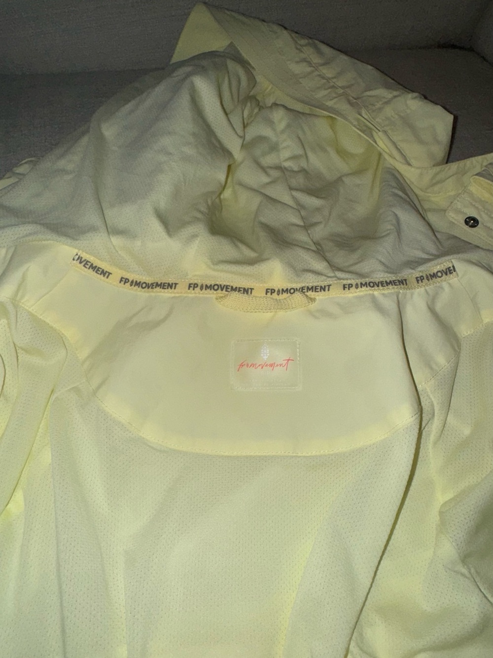 FP Movement singing in the rain jacket. Butter yellow color that’s packable! - Picture 5 of 6